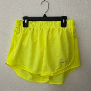 Nike Yellow Athletic Shorts Lightweight Breathable
